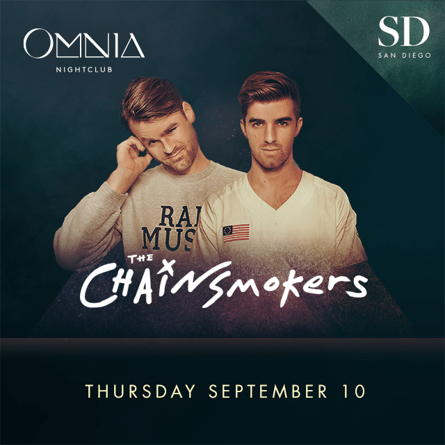 The Chain Smokers Omnia Promo Code Discount Tickets San Diego
