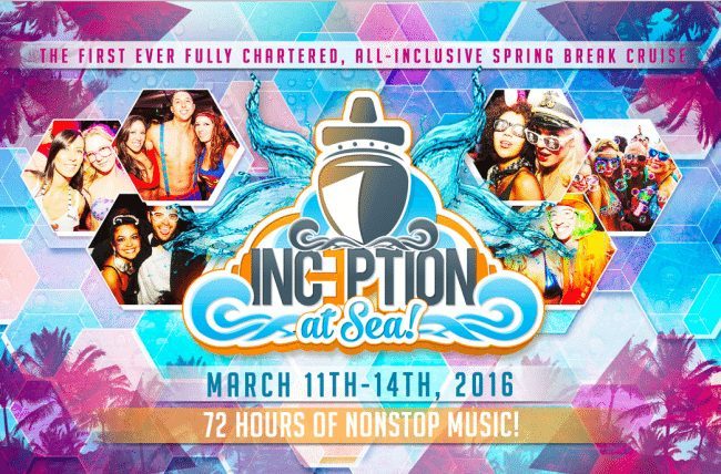 Spring Break Inception at sea Cruise DISCOUNT PROMO CODE TICKETS 2016