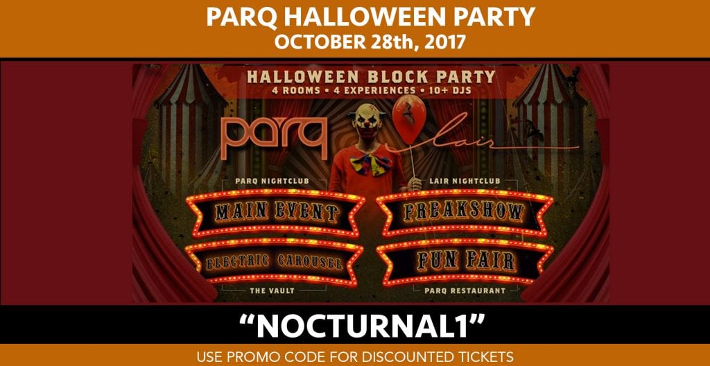 Parq Halloween The It Party Tickets Discount Promo Code 2017 San Diego Nightclub bar gaslamp downtown top biggest halloween party event of the year