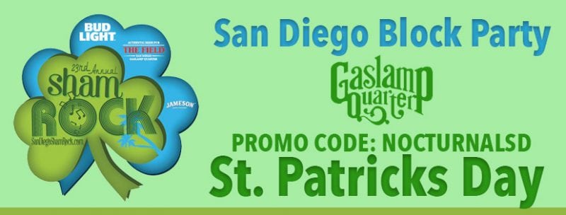 Shamrock 2018 Promo Code Gaslamp San Diego St Patricks Day Discount