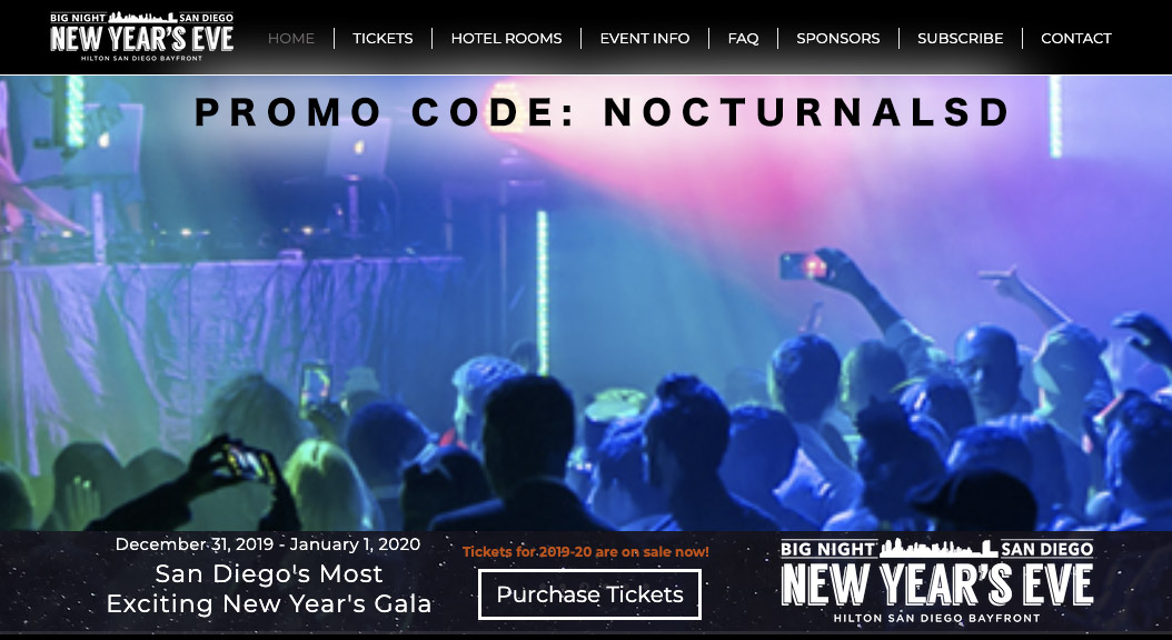Big Night San Diego NYE Promo Code