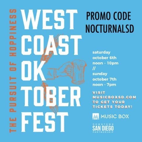 San Diego Beer October festivals 2018 West Coast Oktoberfest PROMO CODE