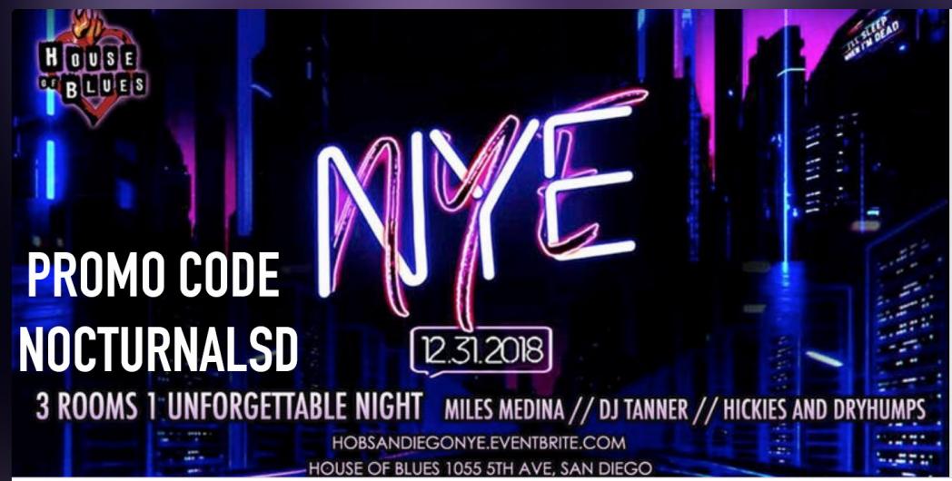 Miles madina house of blues nye vip bottle service general admission pre sale ticket discount promotional code event bright