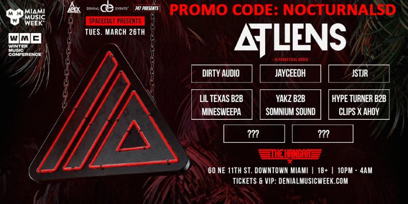 ATLiens Spacecult Miami Promo Code 2019 Music Week 2019 Discount promo Code coupon shows free tickets entry