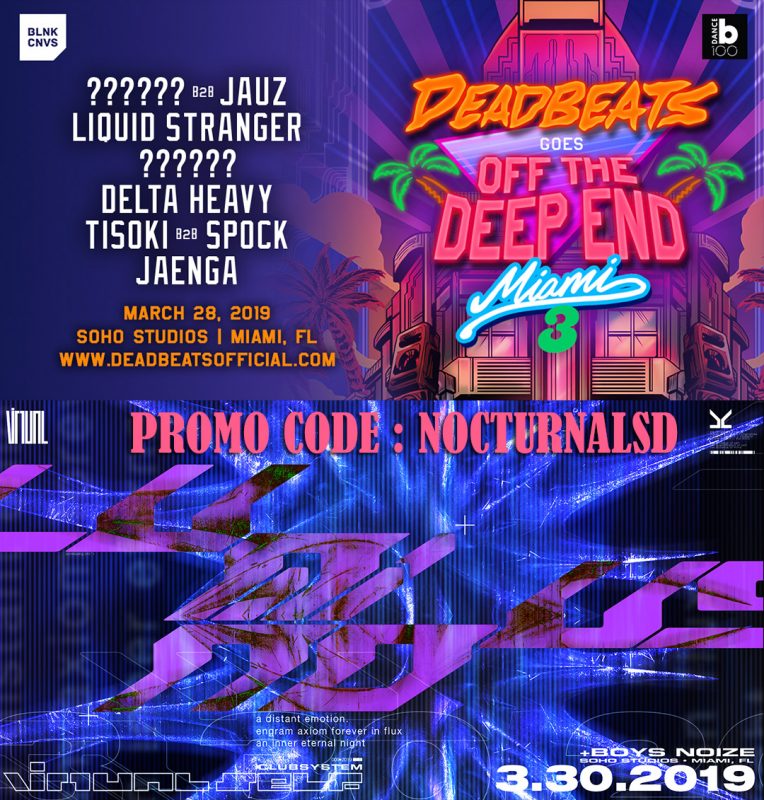 Dead Beats Miami Music Week 2019 Discount promo Code coupon shows free tickets entry