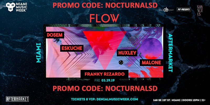 Franky Rizardo Flow MMW Promo Code 2019, Miami Music Week 2019, VIP Passes, Discount Tickets