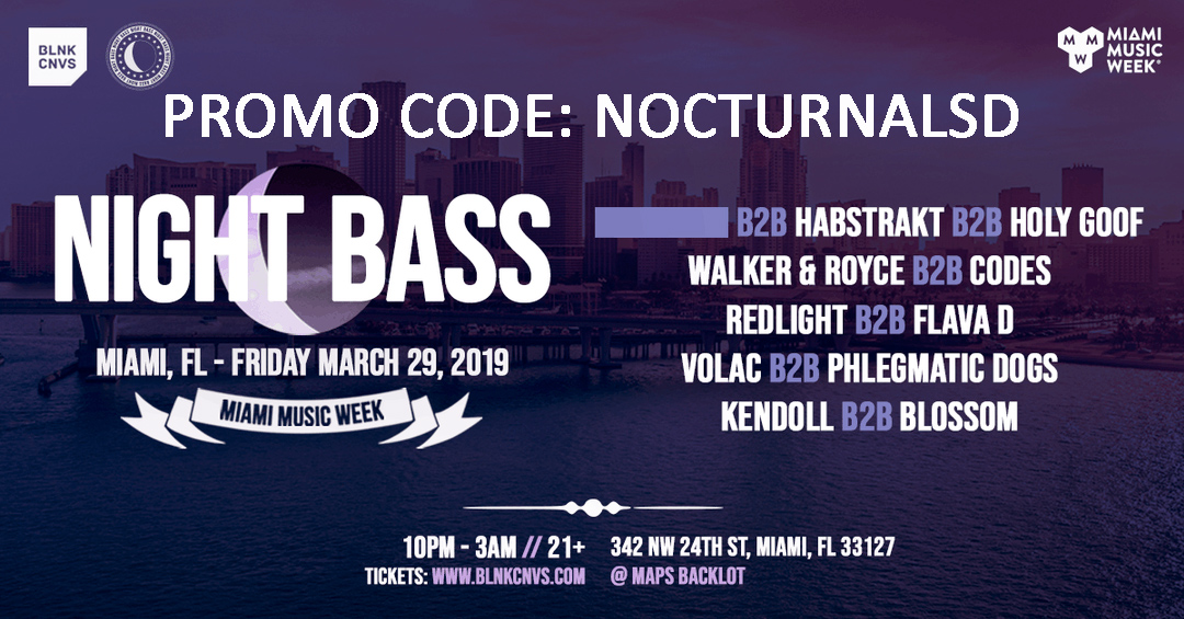 Night Bass Miami Promo Code 2019 Miami Music Week 2019 Discount promo Code coupon shows free tickets entry