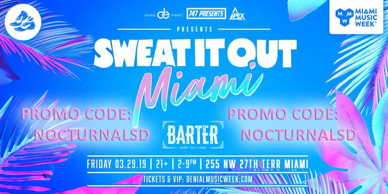 Sweat It Out Miami Music Week Promo Code 2019, MMW 2019, VIP Passes, Discount Tickets