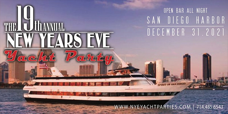 NYE Yacht Party San Diego Promo Code, New Years Eve, Spirit of San Diego, Best NYE San Diego Parties, Boat, Celebrate, Celebration, Harbor