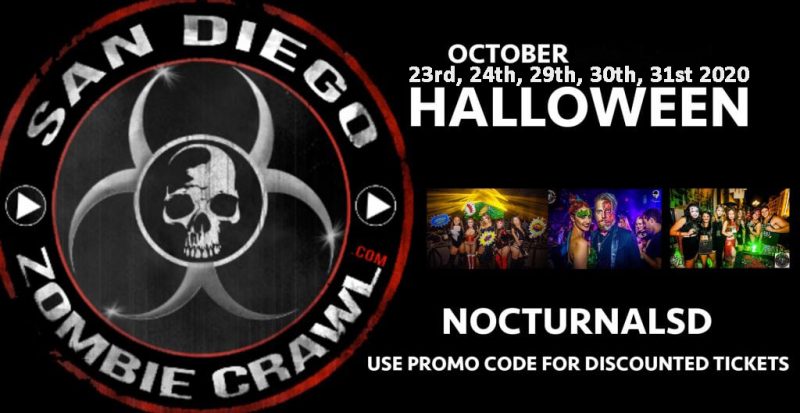 San Diego Zombie Crawl Promo Code, pub club bar hop, halloween san diego 2020, top best tours gaslamp downtown, club vip, Best Pub Crawls