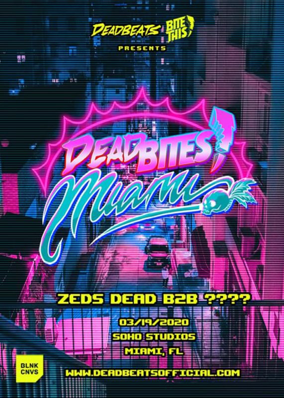 The Deadbites Miami MMW 2020 Promo Code, Deadbeats Goes off the Deep End, Miami Music Week, Discount Tickets, GA Passes, Soho Studios, VIP Passes