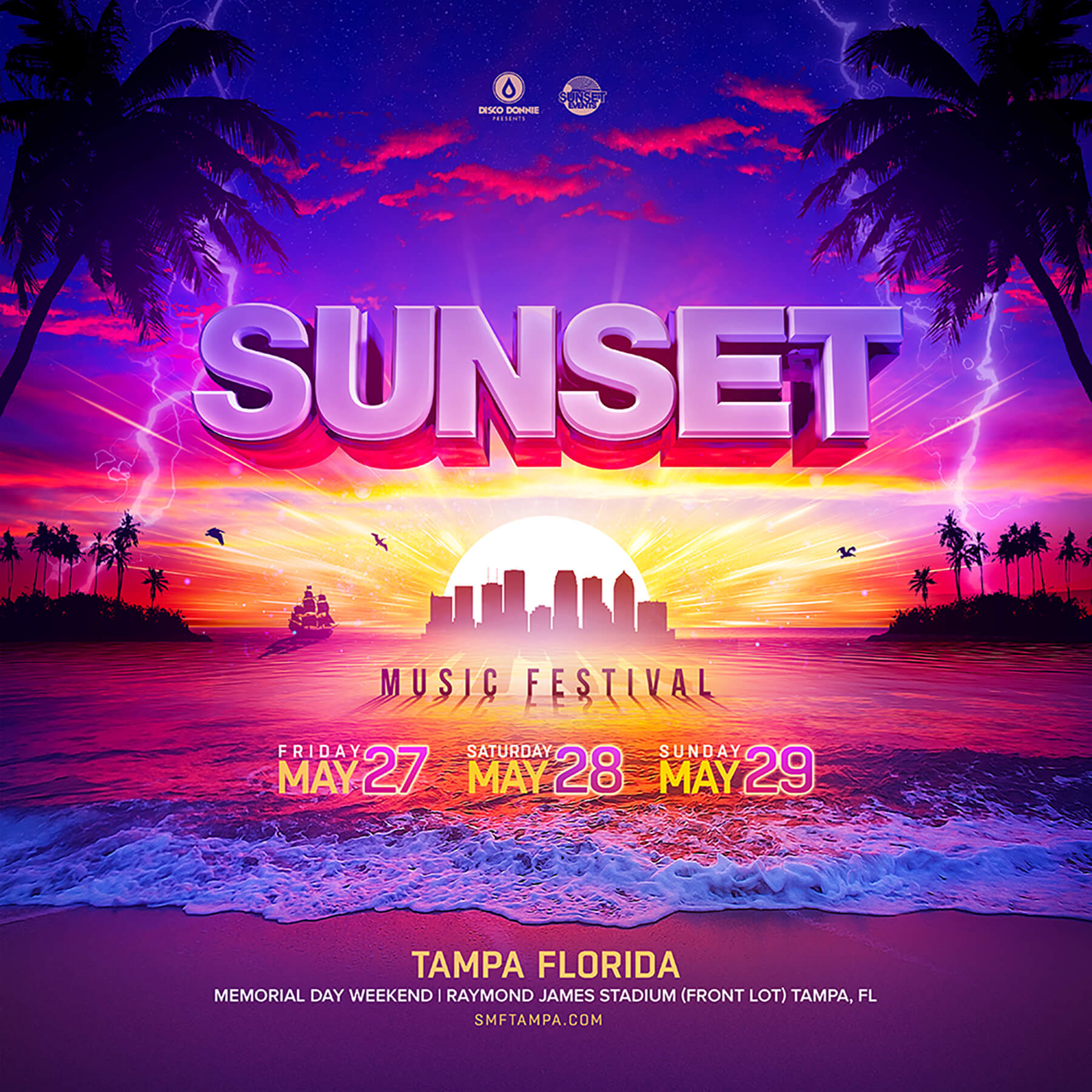 Sunset Music Festival Promo Code, SMF 2022, Tampa FL, Florida, Discount Tickets, VIP Passes, GA, Raymond James Stadium, Concert, Lineup, Hotels