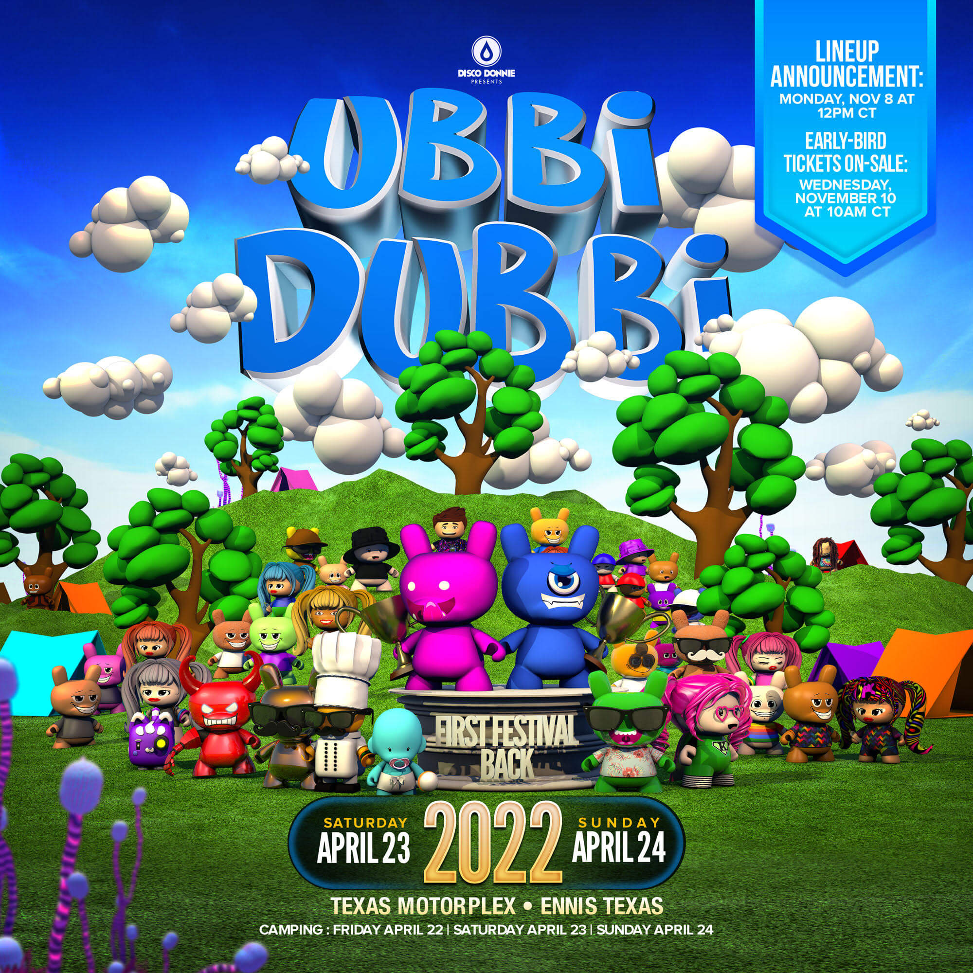 Ubbi Dubbi 2022 Promo Code, Festival, Discount Tickets, GA Passes, VIP, Texas, Motorplex, Concert, Music, Ennis