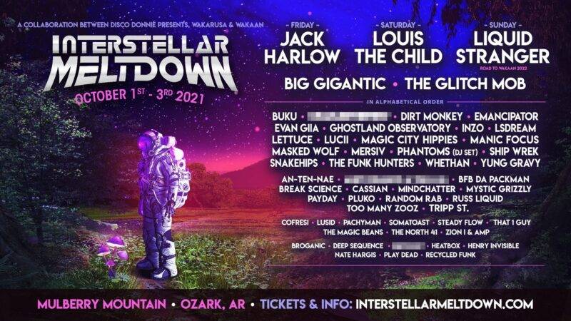 Interstellar Meltdown 2021 Discount Code, Music Festival, Promo, GA Passes, VIP Tickets, Lineup, Music, DJ, Ozark, AR, Arkansas