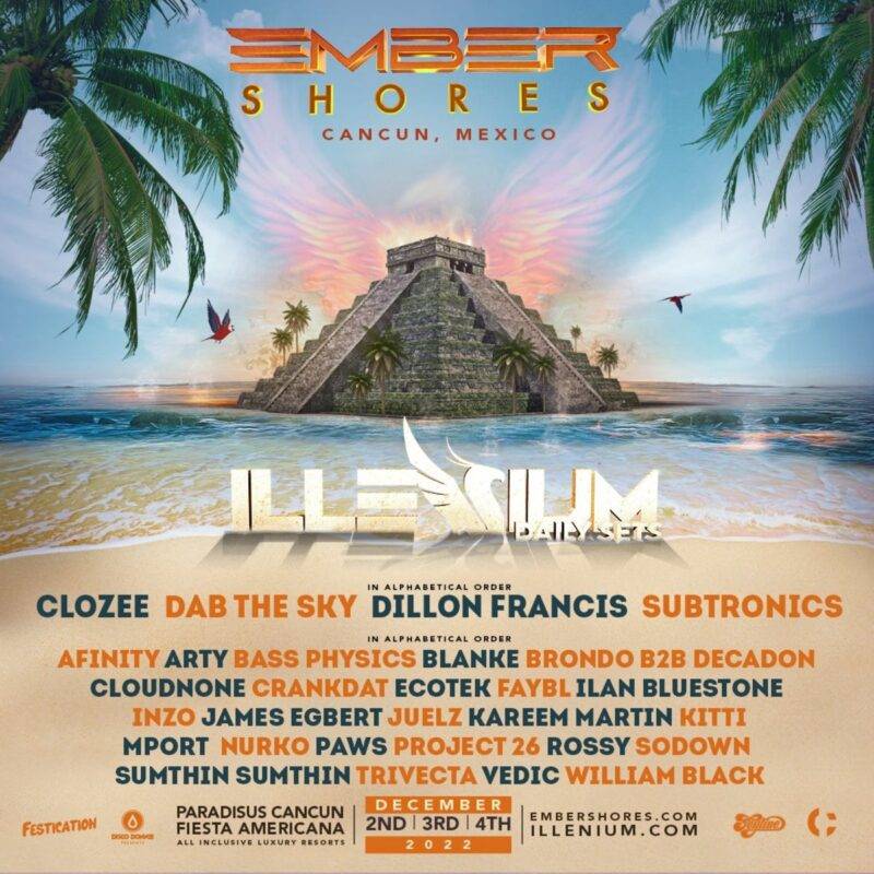 Ember Shores 2022 Promo Code, Discount, Tickets, Passes, Travel Packages, Cancun Mexico, Music, DJ, Party, December, Weekend