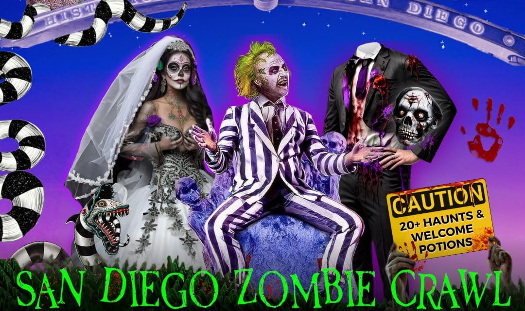 San Diego Zombie Crawl Halloween Promo Code, 2024, American Junky, Bar, Club, Downtown, Gaslamp, Party, Spooky, Scary