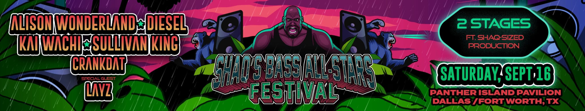 Shaq's Bass All Stars Promo Code, Festival, 2023, Discount Tickets, GA, VIP, General Admission, Panther Island Pavilion, Fort Worth Texas.