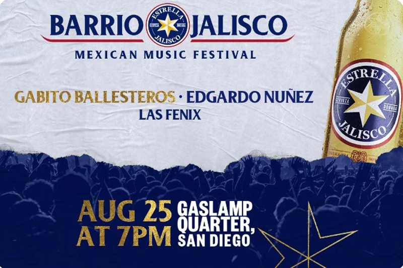 Jalisco Mexican Music Festival San Diego Promo Code, Gaslamp, Discount Tickets, VIP Passes, Drinks, Beer, Tastings, Downtown, Estrella, Michelob, Kona
