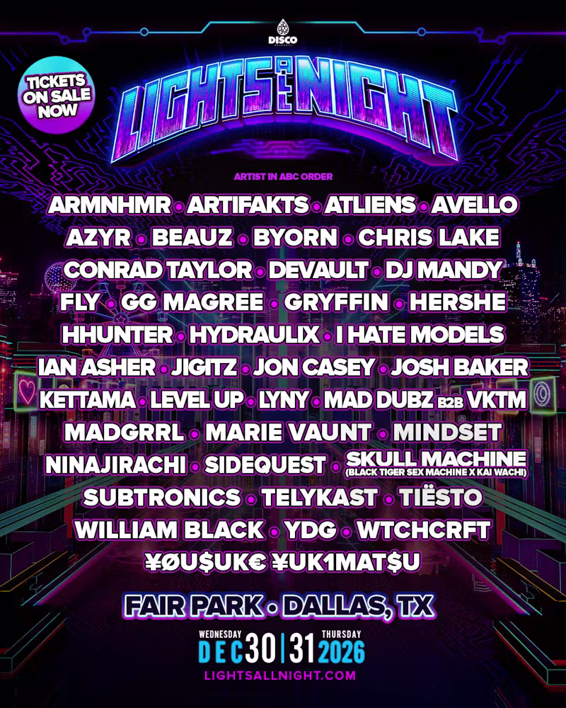 Lights All Night Lineup — Lights All Night Promo Code